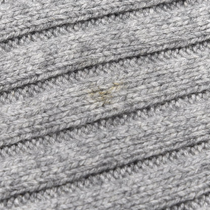 Chanel Cashmere Camellia Fringe Scarf Grey 8 of 8