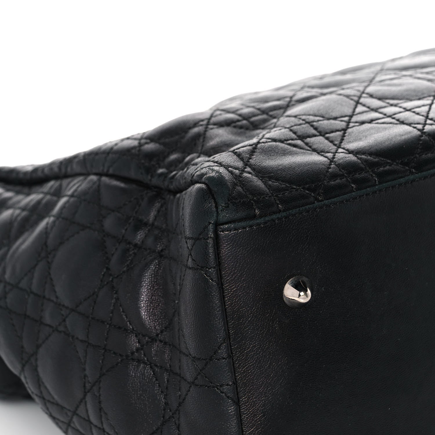 Christian Dior Lambskin Cannage Large Dior Soft Shopping Tote Black 11 of 14