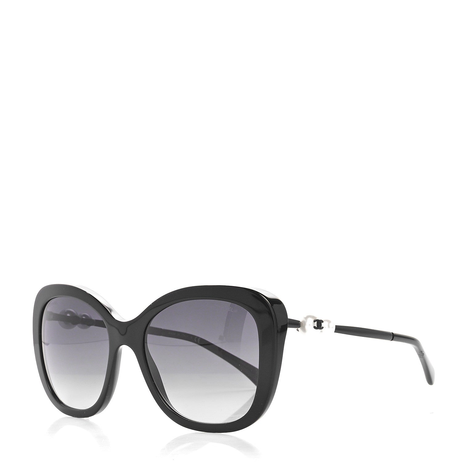 Chanel Acetate Butterfly Winter Pearl Sunglasses 5339-H Black 1 of 7