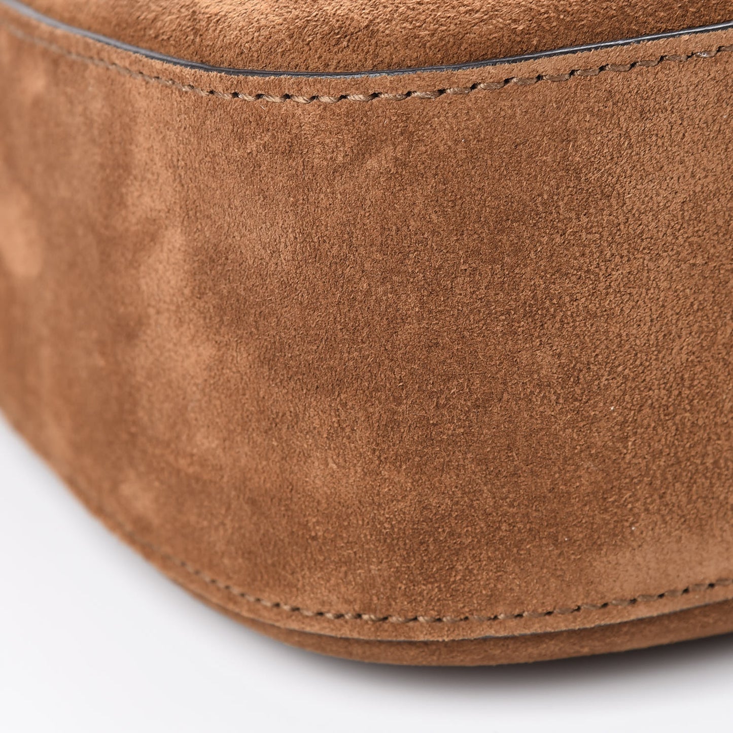 Suede Medium Lady Web Shoulder Bag New Marron