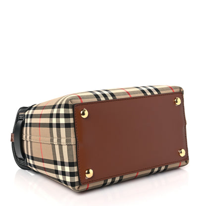 Burberry Calfskin Vintage Check Triple Stud Mini Belt Bag Archive Beige 4 of 7