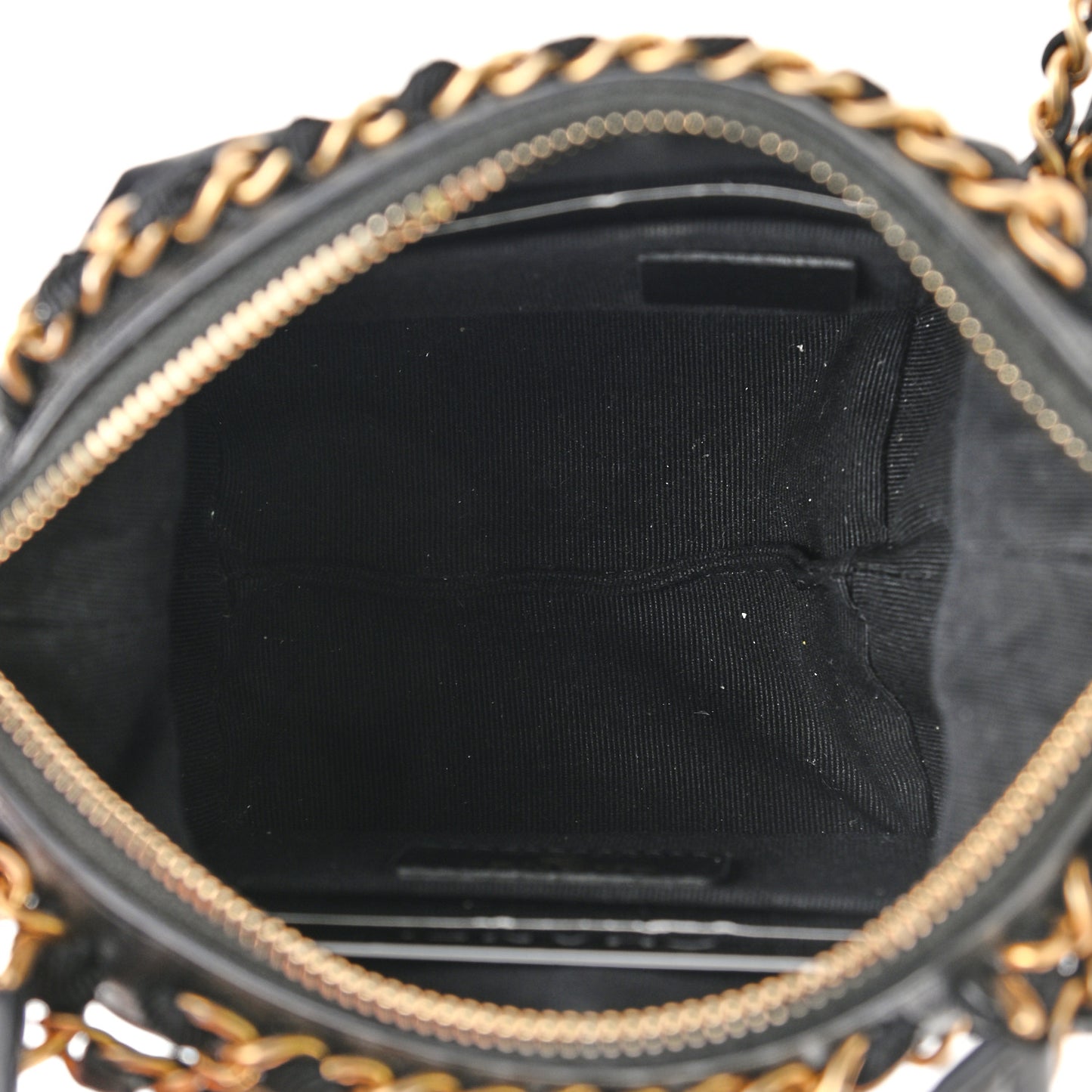 Nylon Grosgrain Quilted Lifestyle Clutch with Chain Black