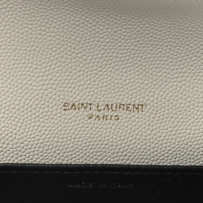 Saint Laurent Grain De Poudre Monogram Uptown Chain Wallet Crema Soft 6 of 11