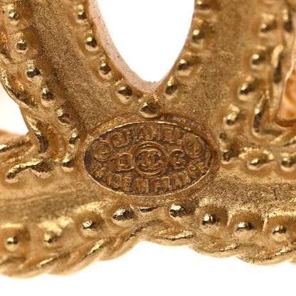 Chanel CC Drop Earrings Matte Gold 4 of 5