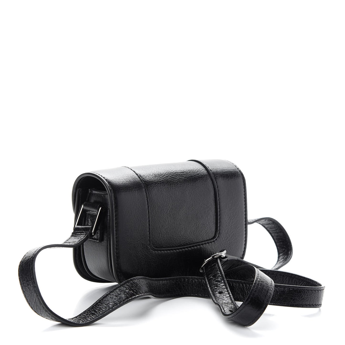 Brushed Calfskin Small Supervee Crossbody Bag Black