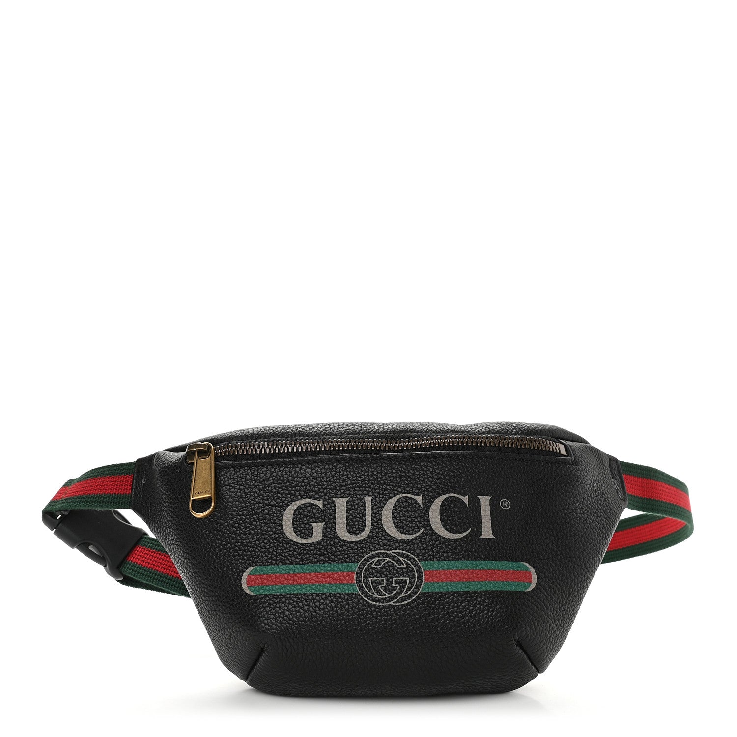 Gucci Grained Calfskin Small Logo Belt Bag Black 1 of 9