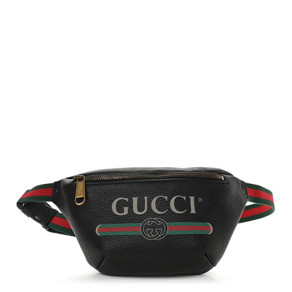 Gucci Grained Calfskin Small Logo Belt Bag Black 1 of 9