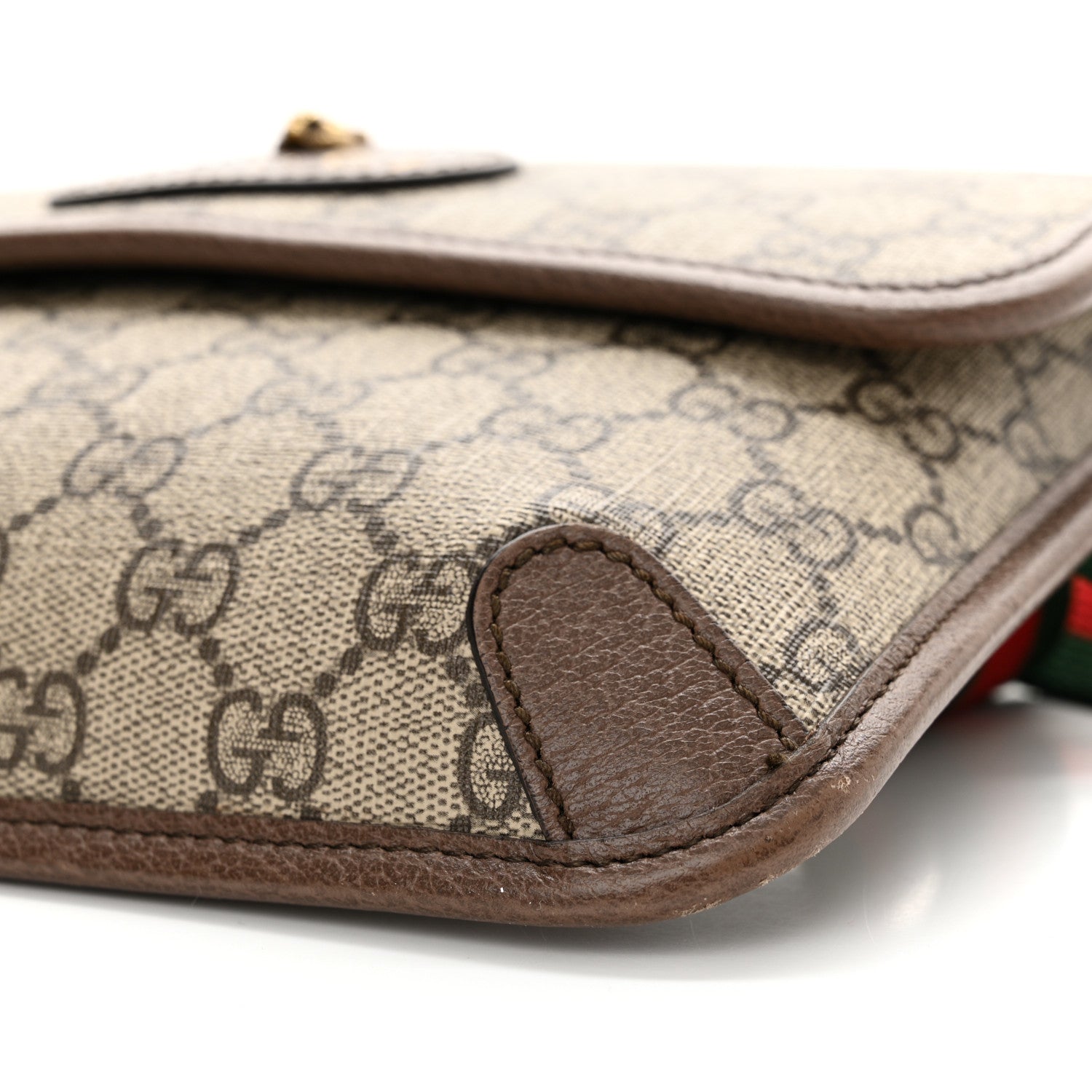Gucci GG Supreme Monogram Neo Vintage Web Belt Bag Brown 11 of 12