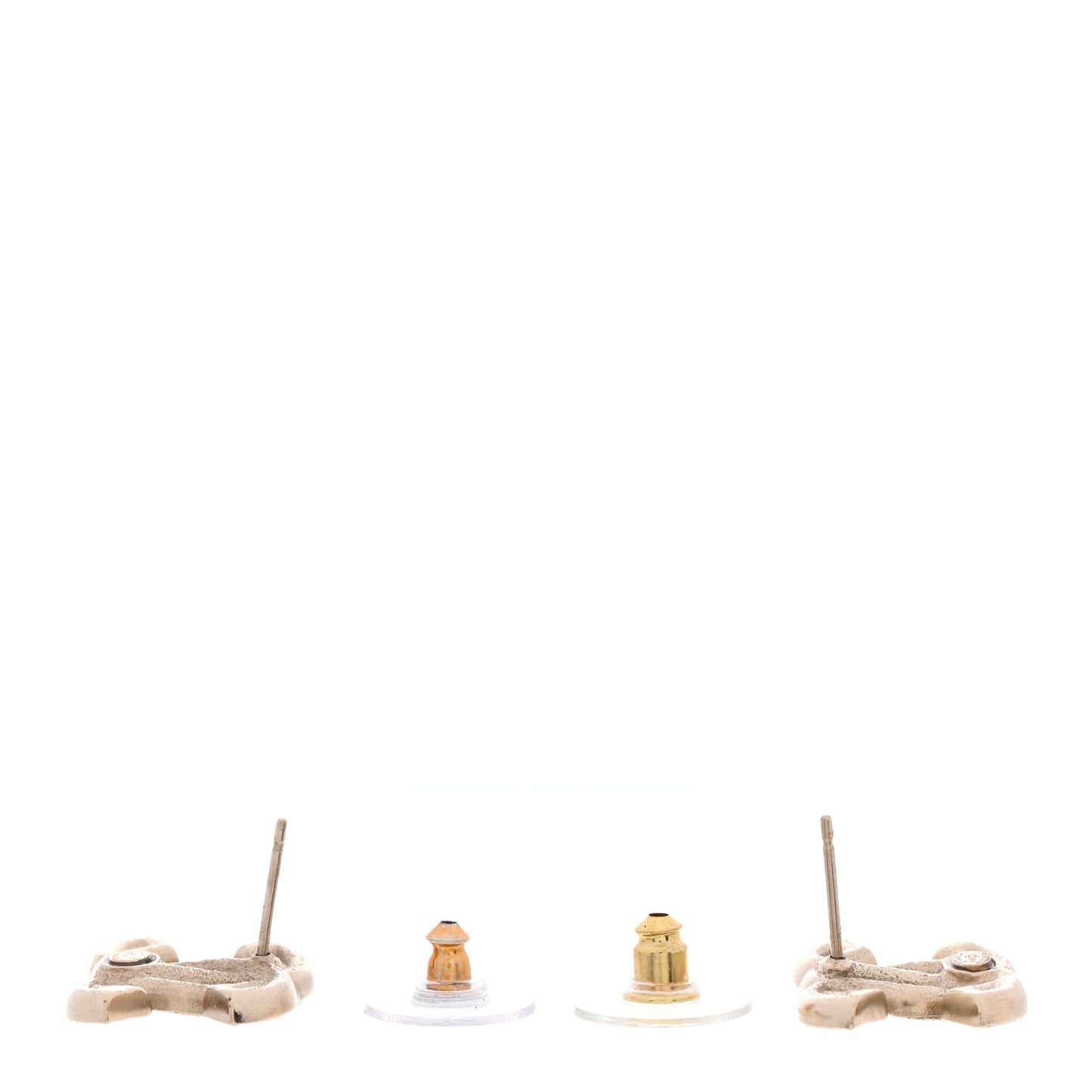 Crystal Double CC Earrings Light Gold
