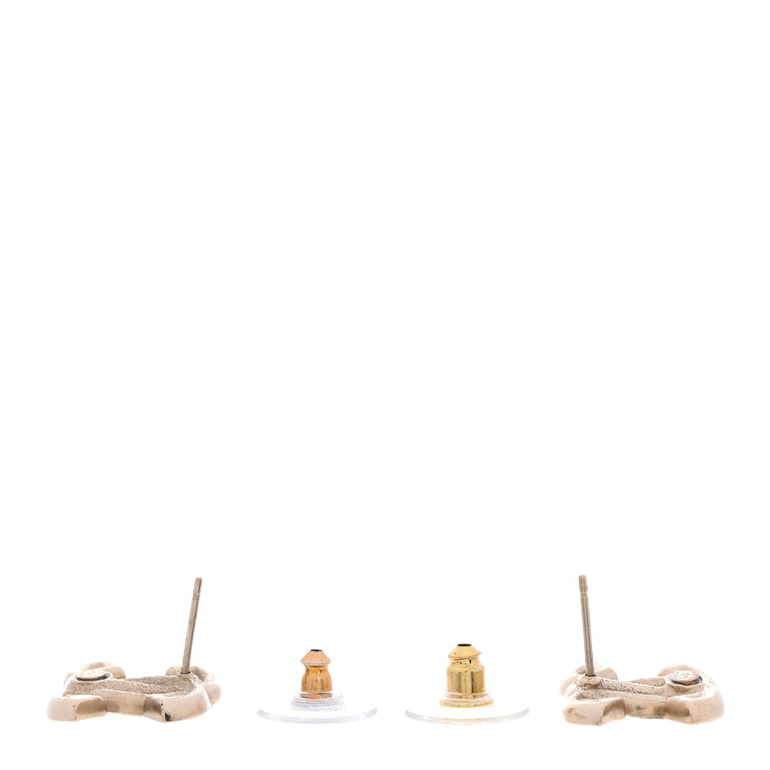 Chanel Crystal Double CC Earrings Light Gold 3 of 5
