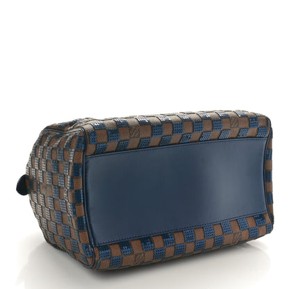 Louis Vuitton Damier Paillettes Speedy 30 Blue 4 of 9
