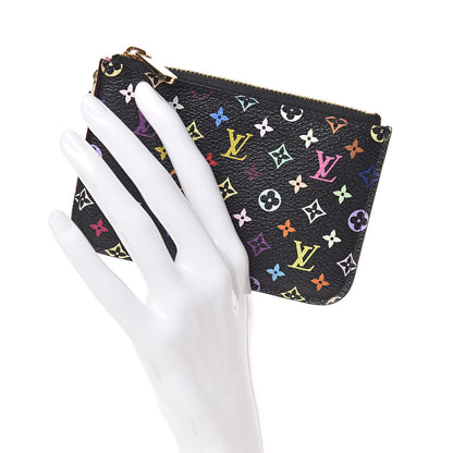 Louis Vuitton Monogram Multicolor Key Pouch Black Grenade 2 of 8