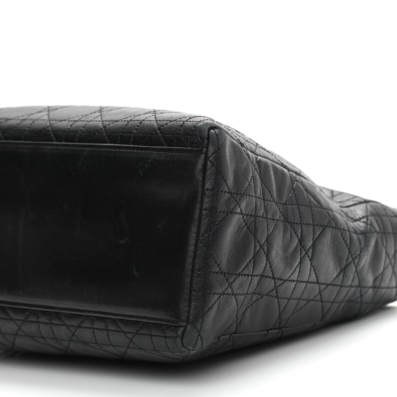 Christian Dior Lambskin Cannage Medium Lady Dior Black 10 of 13