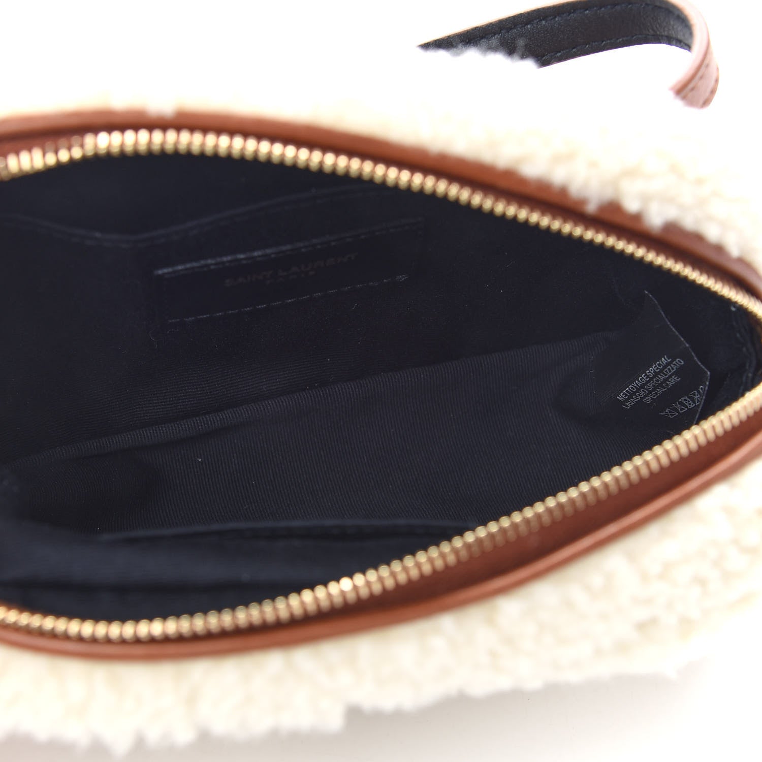 Saint Laurent Shearling Monogram Lou Belt Bag Beige 5 of 10