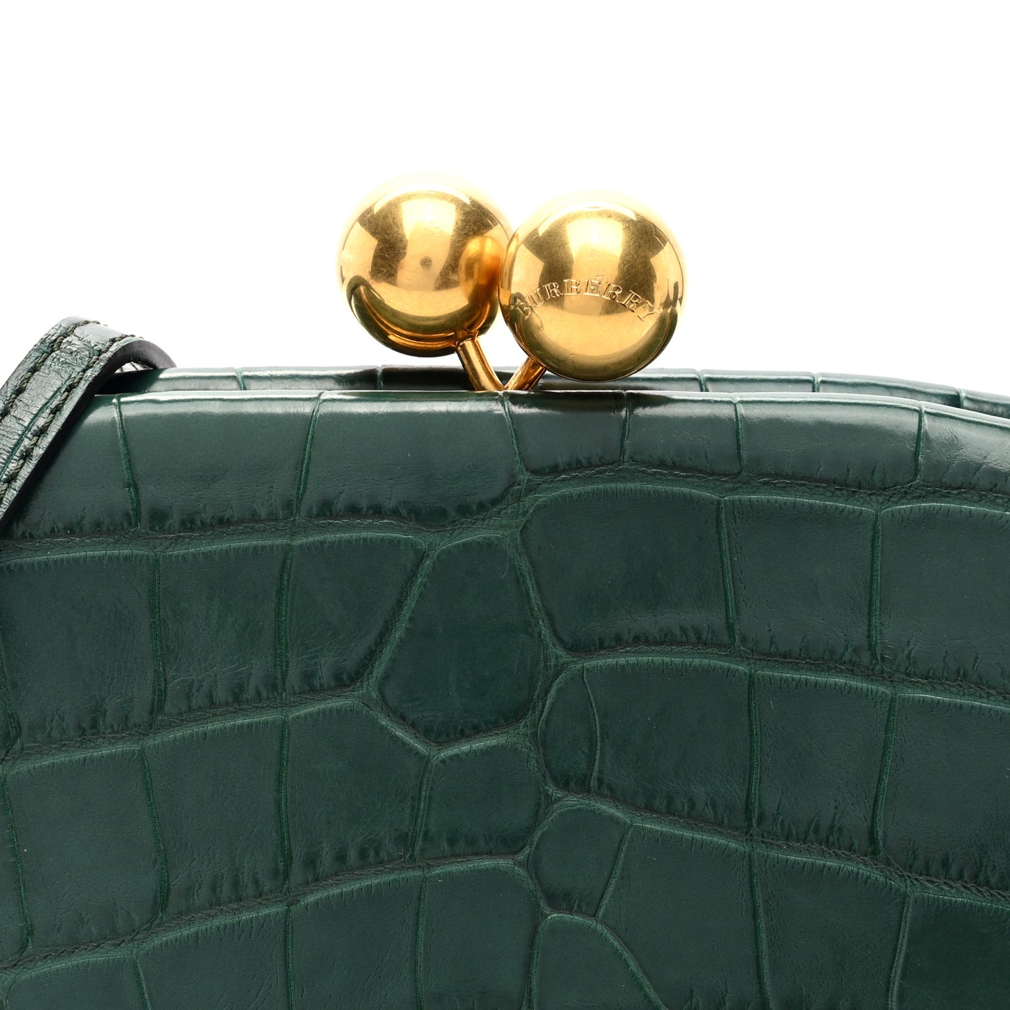 Alligator Small Frame Bag Dark Green