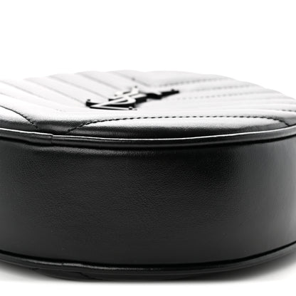 Saint Laurent Calfskin Matelasse Chevron Round Vinyle Camera Bag Black 10 of 10