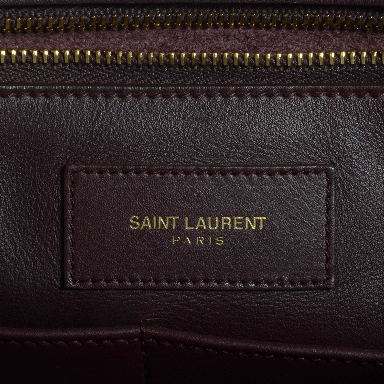 Saint Laurent Smooth Calfskin Medium Classic Y Cabas Bordeaux 12 of 36