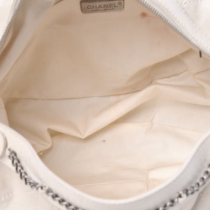 Chanel Caviar Large Outdoor Ligne Hobo White 7 of 17