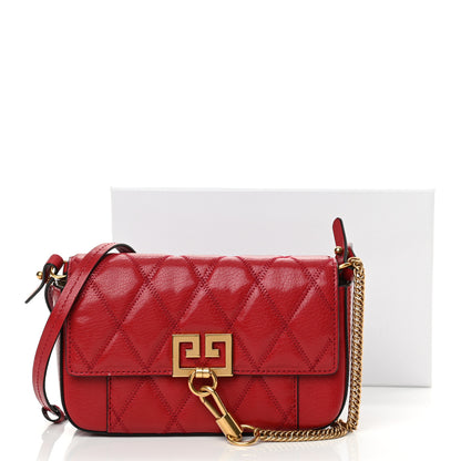 Givenchy Goatskin Quilted GV3 Mini Pocket Convertible Bag Vermillon 15 of 15