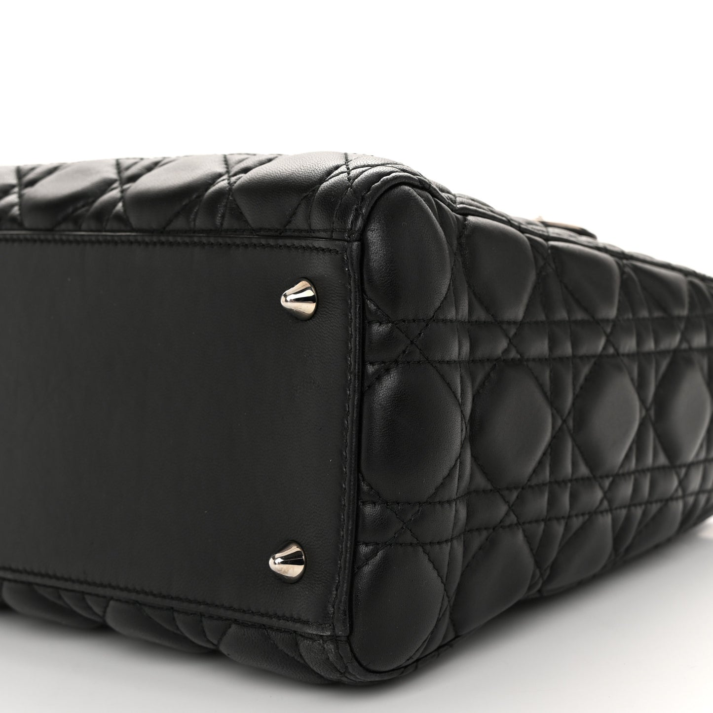 Lambskin Cannage Medium Lady Dior Black