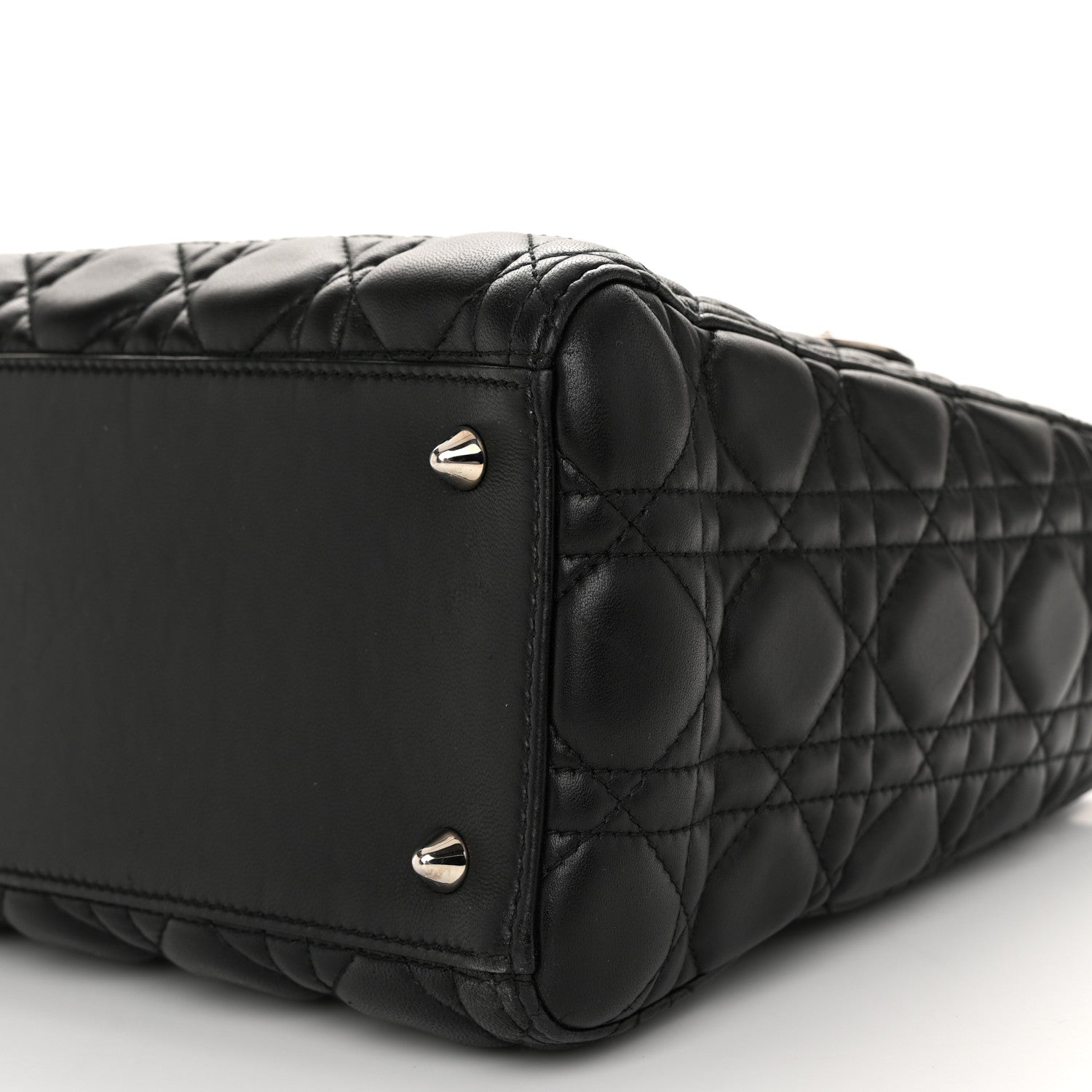 Christian Dior Lambskin Cannage Medium Lady Dior Black 10 of 10