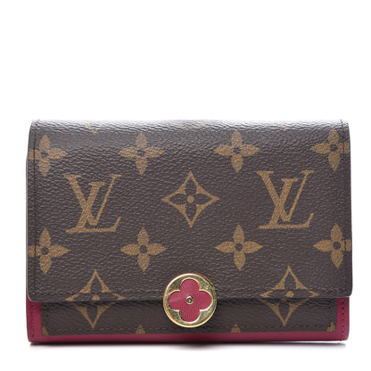 Louis Vuitton Monogram Flore Compact Wallet Fuchsia 1 of 7
