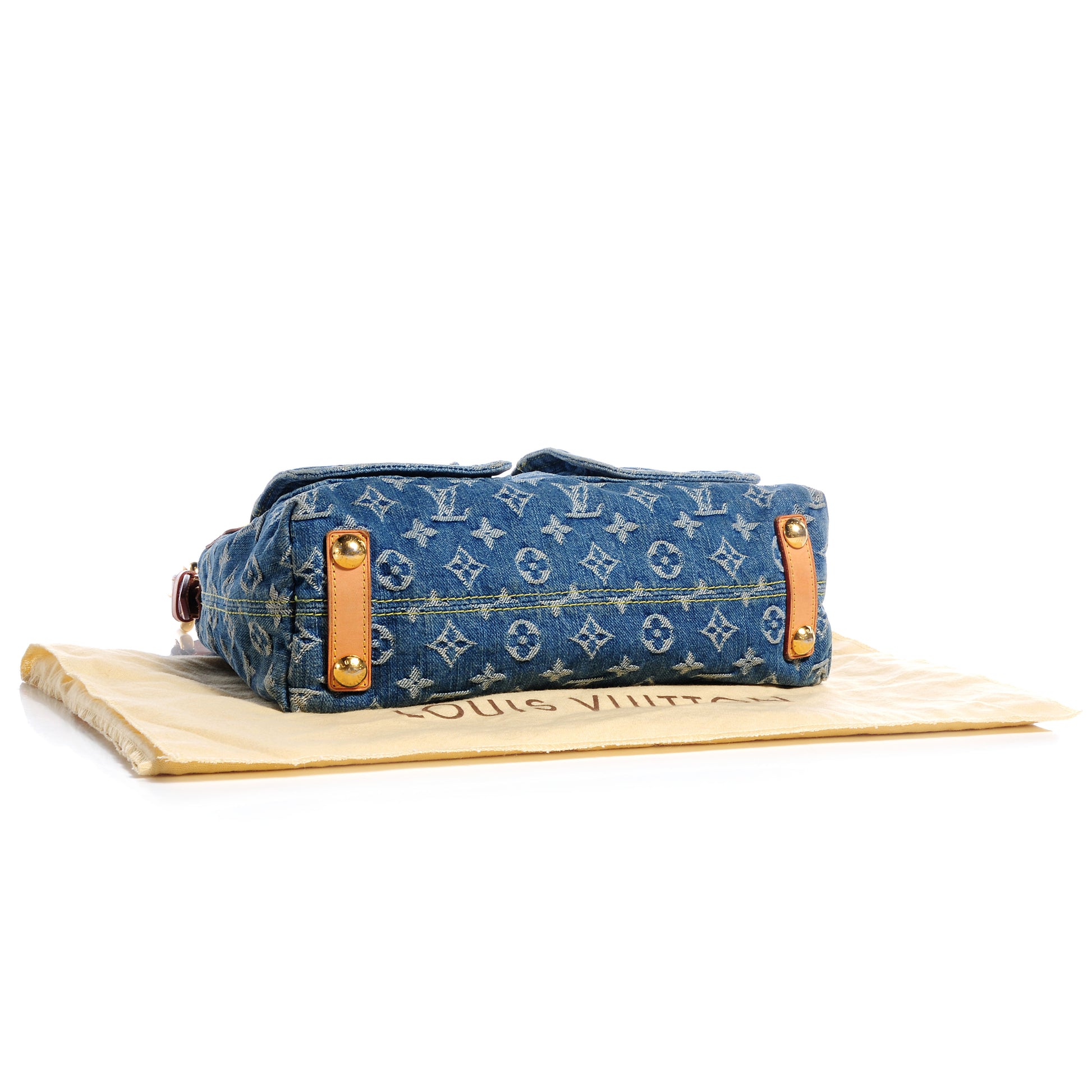 Louis Vuitton Monogram Denim Baggy PM Blue 4 of 7