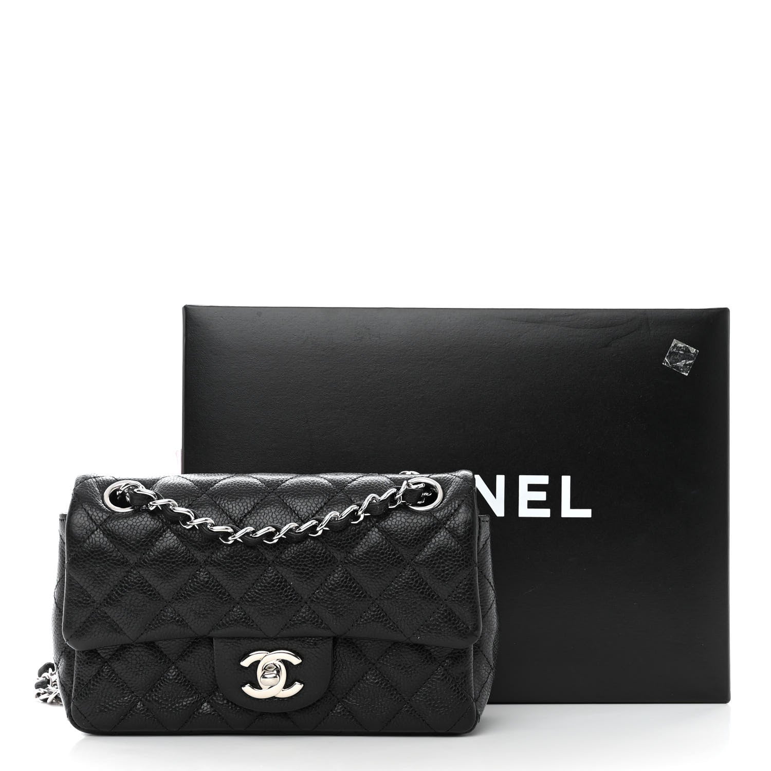 Chanel Caviar Quilted Mini Rectangular Flap Black 12 of 12