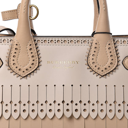 Burberry Calfskin Broguing Small Banner Tote Chino Multicolor 10 of 17