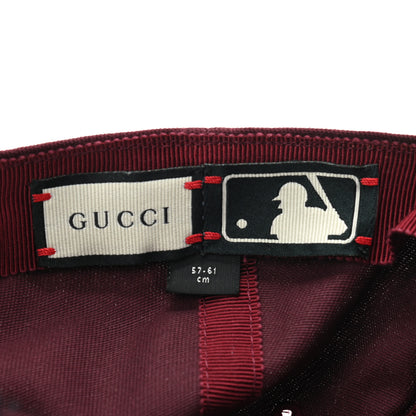 Gucci X MLB Cotton NY Yankees Baseball Hat 57-61 Lacquer 9 of 9
