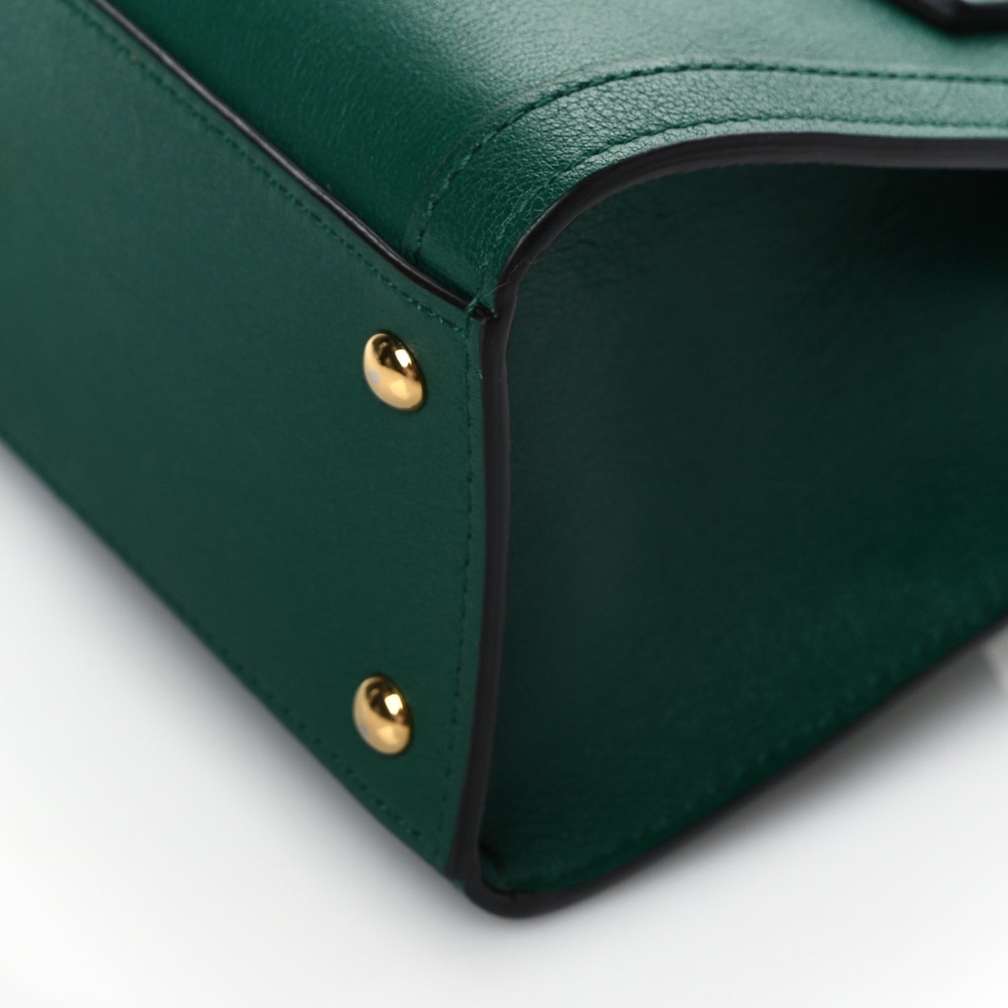 Wonka Grain Calfskin Mini Diana Tote Bag Green Yellow Fluo