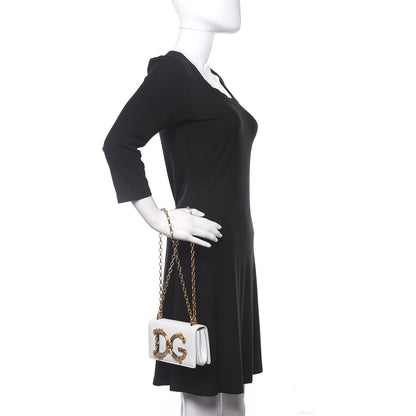 Dolce & Gabbana Nappa DG Girls Shoulder Bag White 3 of 11
