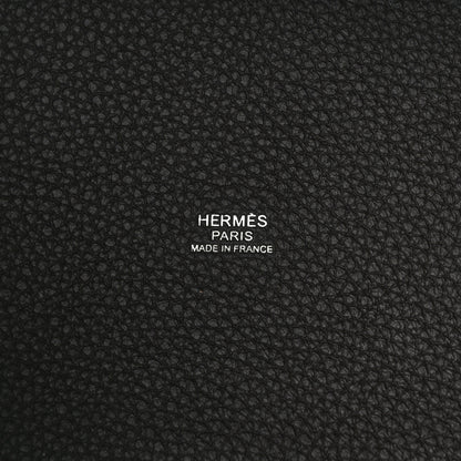 Hermes Taurillon Clemence Casaque Picotin Lock 18 PM Beige Marfa New White Macassar 6 of 11
