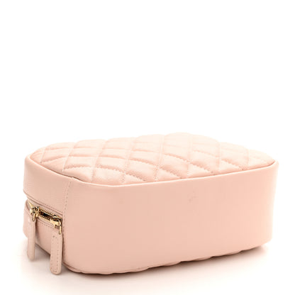 Chanel Caviar Quilted Medium Curvy Pouch Cosmetic Case Light Pink 4 of 10