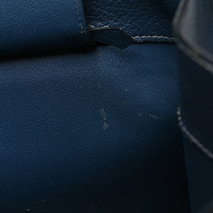 Hermes Chevre de Coromandel Whitebus 40 Bleu De Prusse 12 of 13