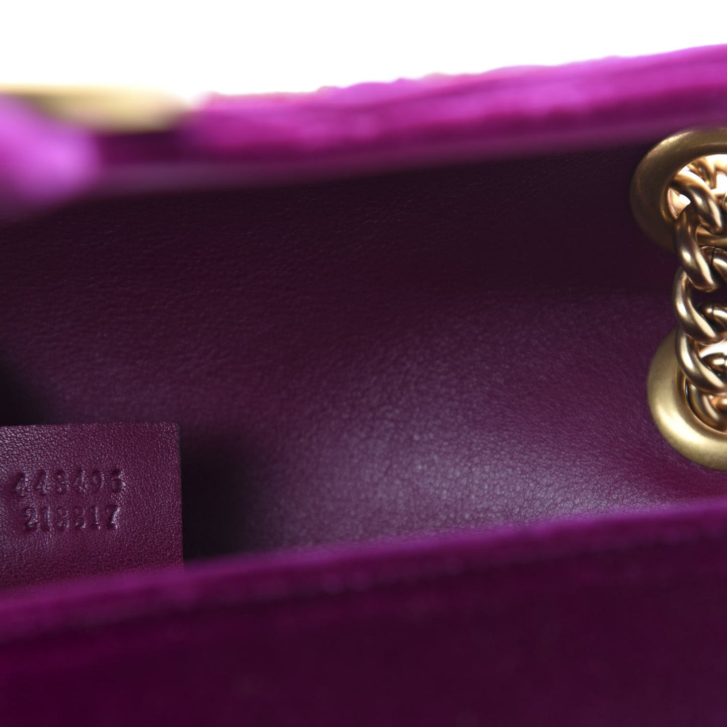 Velvet Matelasse Loved Embroidered Medium GG Marmont Shoulder Bag Fuchsia Violet Cyclamen