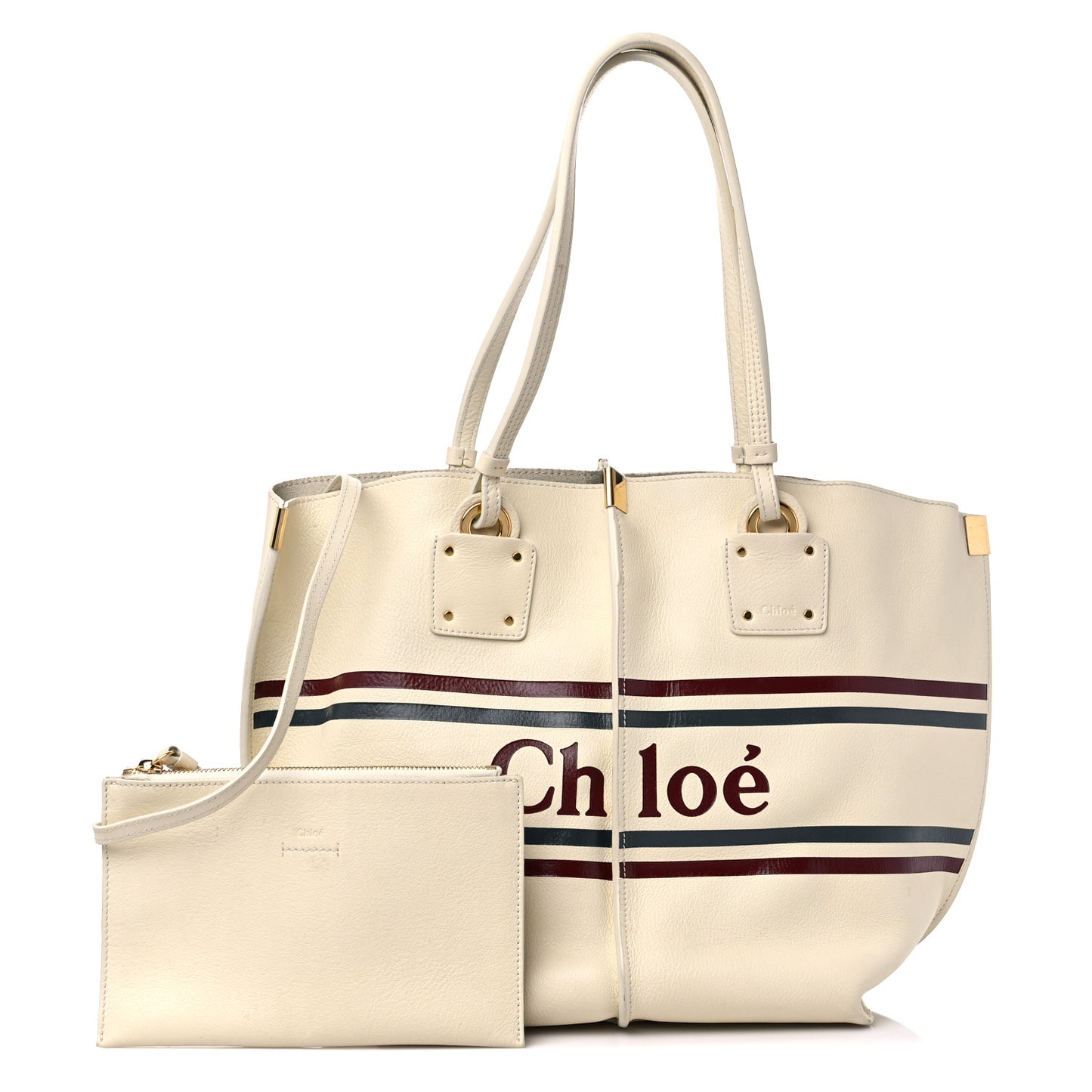 Smooth Calfskin Medium Vick Tote Off White