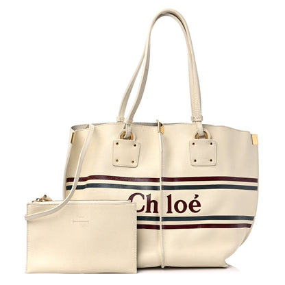Chloe Smooth Calfskin Medium Vick Tote Off White 1 of 16