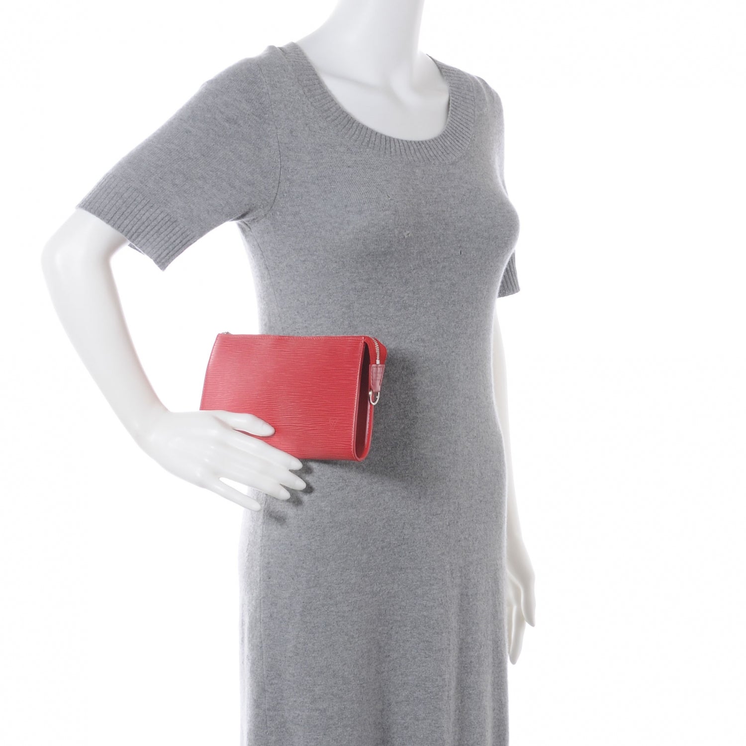 Louis Vuitton Epi Pochette Accessories 24 Red 2 of 7