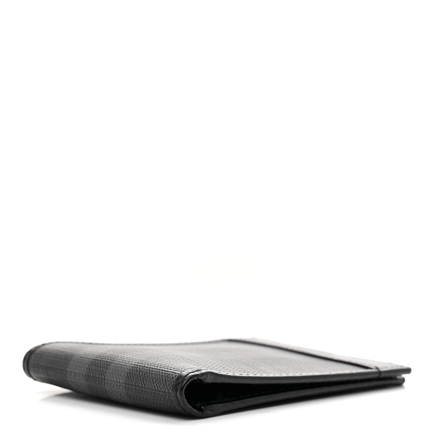 London Check Bi-Fold Mens Wallet Charcoal Black