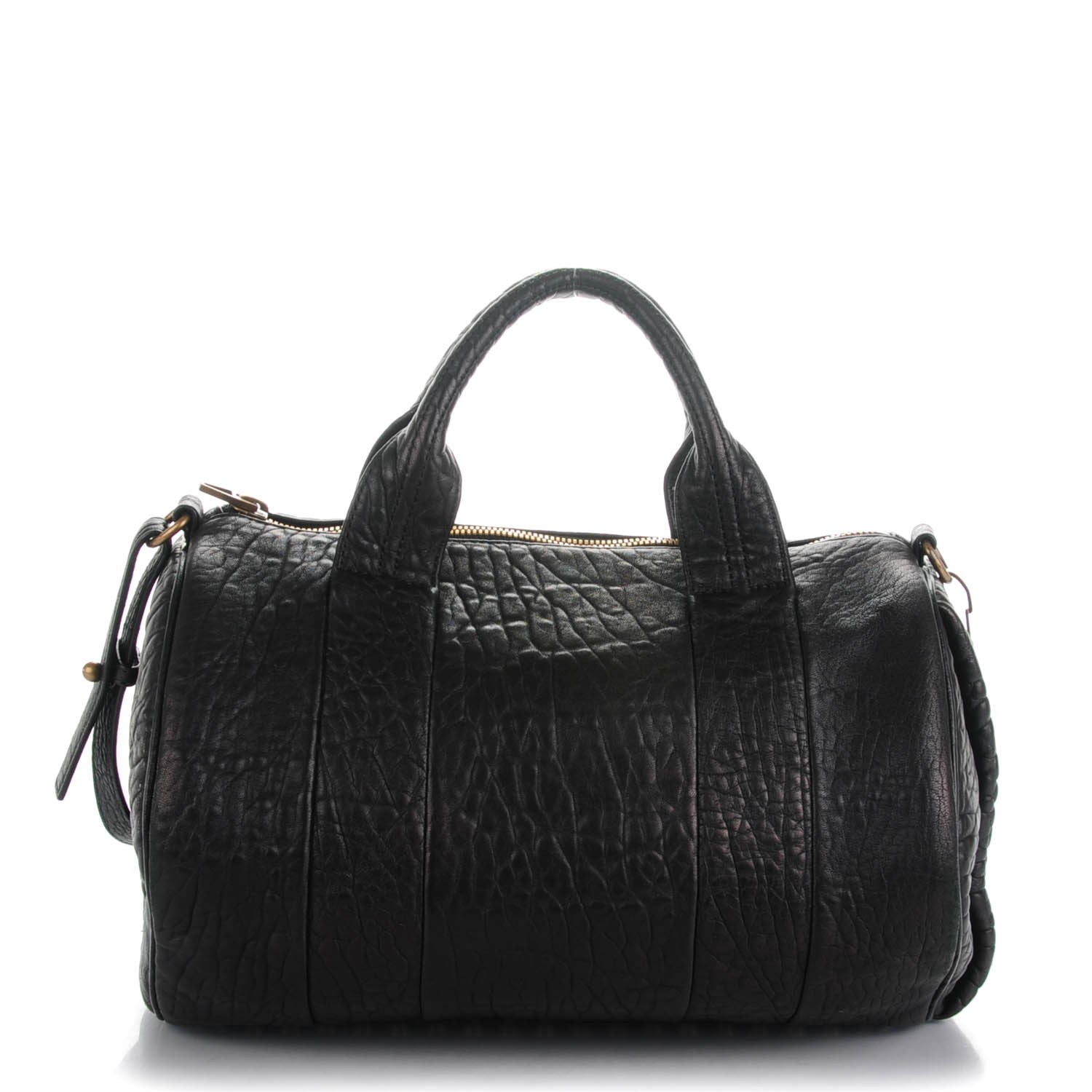 Alexander Wang Pebbled Lambskin Rocco Black Antique Brass Hardware 1 of 6