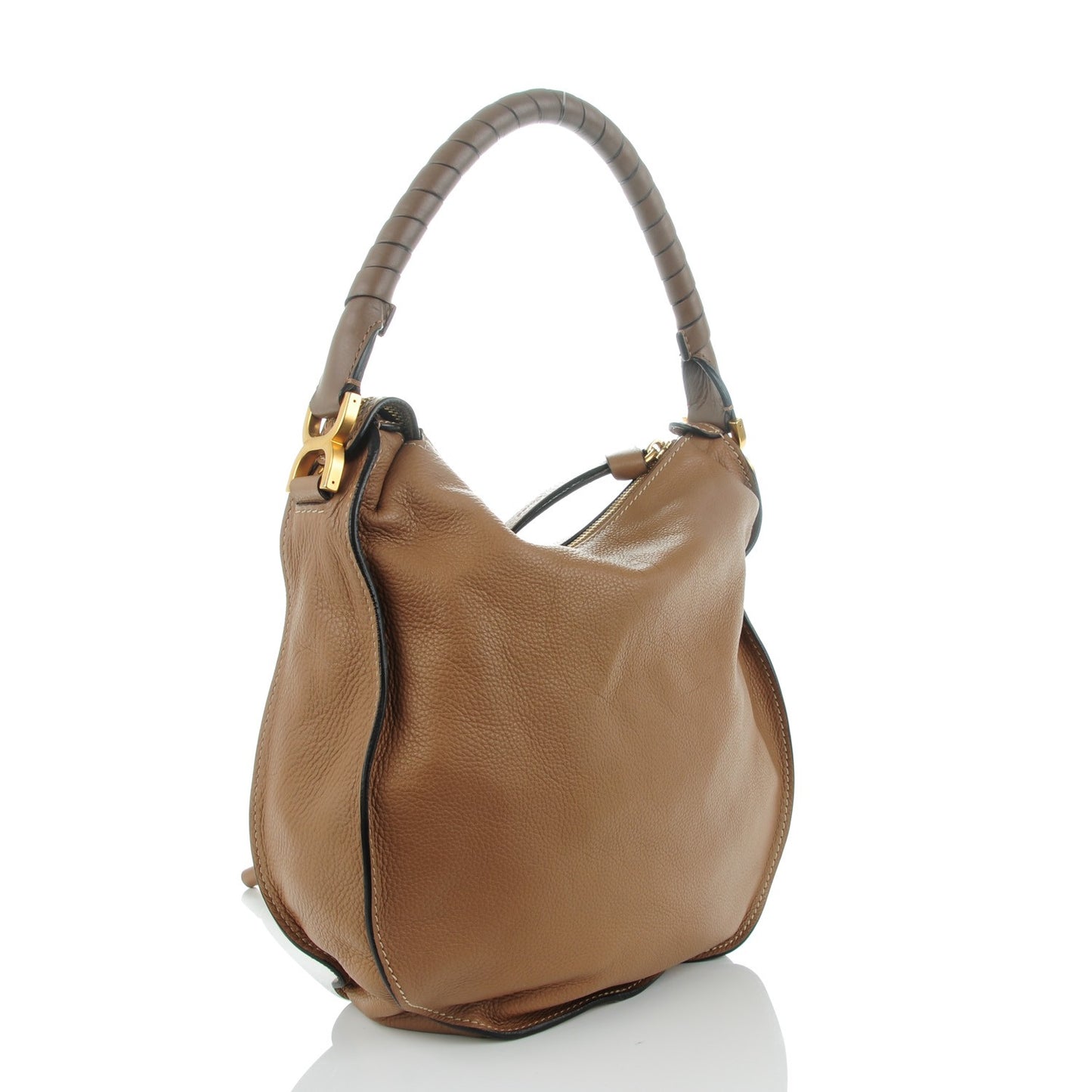Calfskin Medium Marcie Hobo Nut