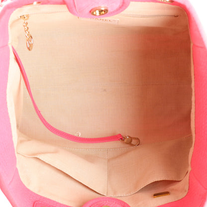 Chanel Mixed Fibers Small Deauville Tote Pink 6 of 11