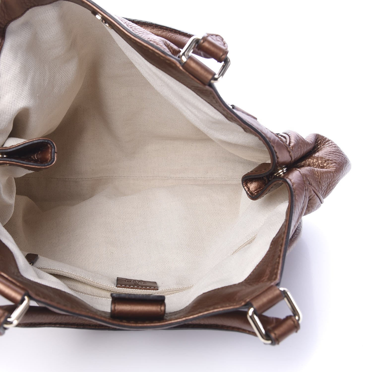 Gucci Metallic Calfskin Medium Sukey Tote Brown 4 of 9