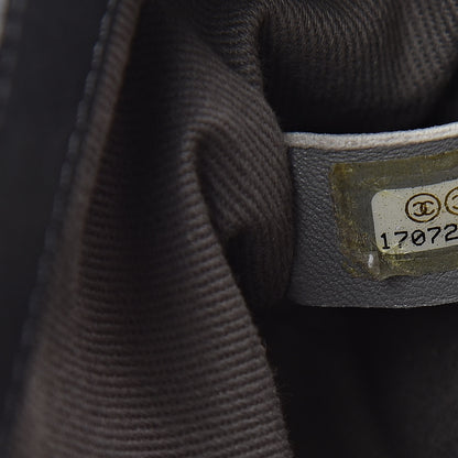 Chanel Calfskin Embossed Crystal Small Boy Flap Black 7 of 9