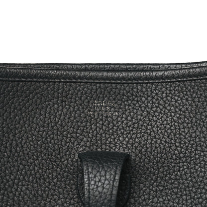 Hermes Taurillon Clemence Evelyne III PM Black 6 of 9