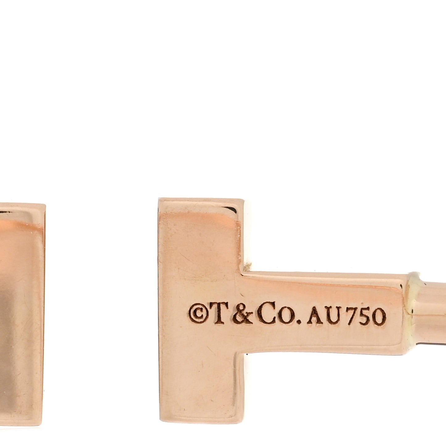 18K Rose Gold Narrow T Wire Bracelet
