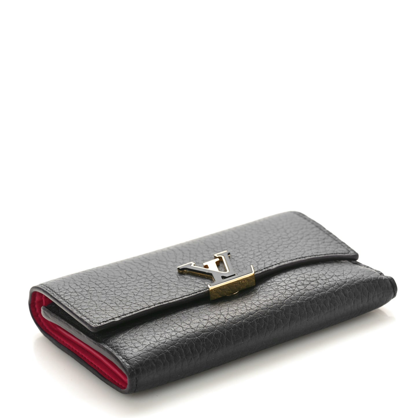 Taurillon Capucines Compact Wallet Black