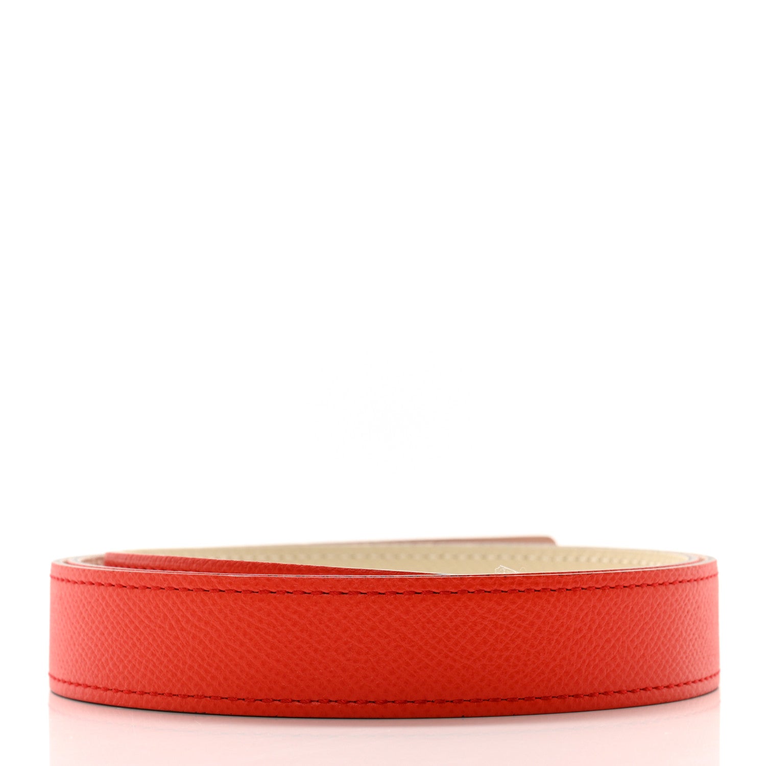 Hermes Epsom 24mm Belt Strap 80 32 Nata Orange Poppy 2 of 5