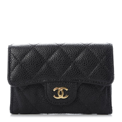 Chanel Caviar Quilted Flap Card Holder Black 1 of 9